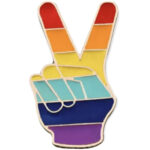 Rainbow "hand peace"
