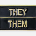 Pin "they/them", black