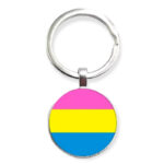 Keyring silver 'pansexual'
