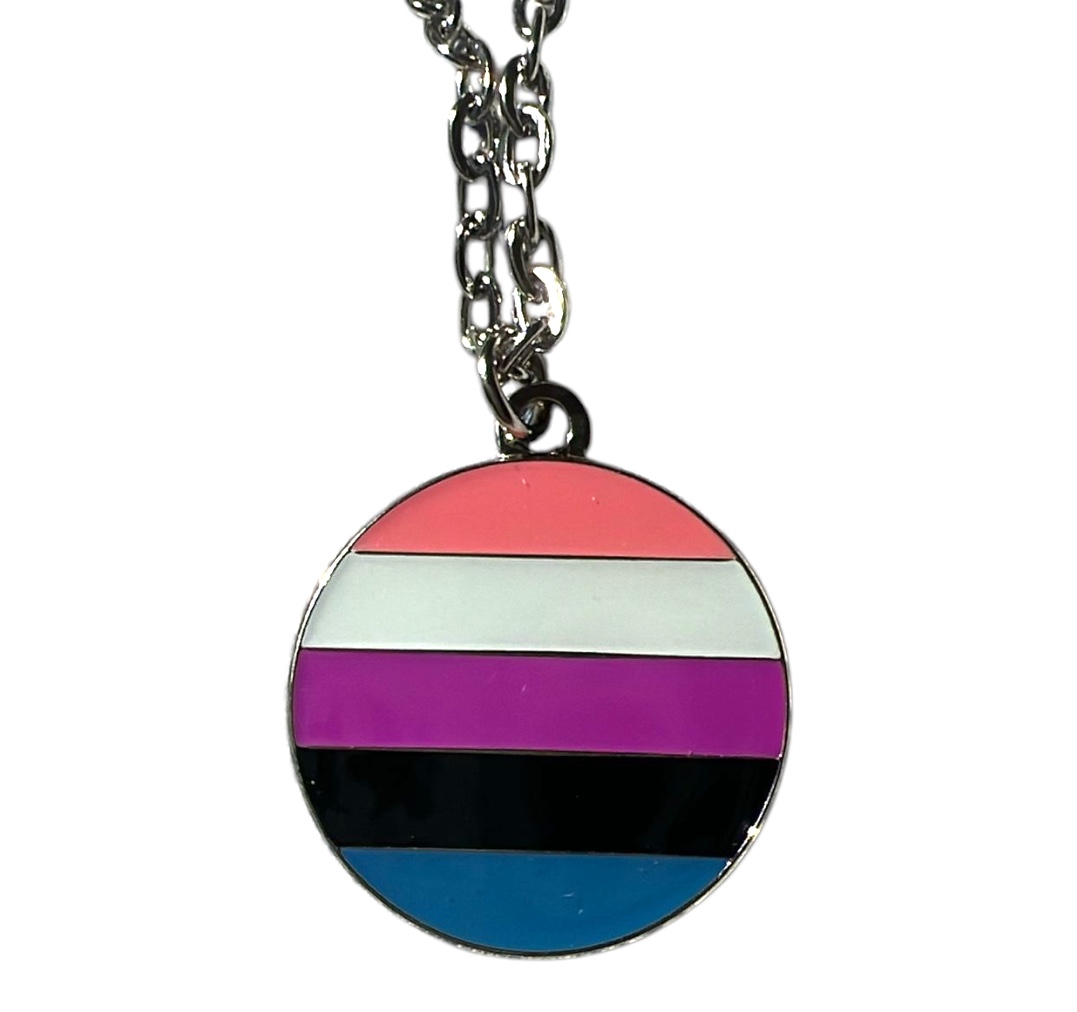 Necklace silver 'genderfluïd'