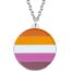 Necklace silver 'lesbian'