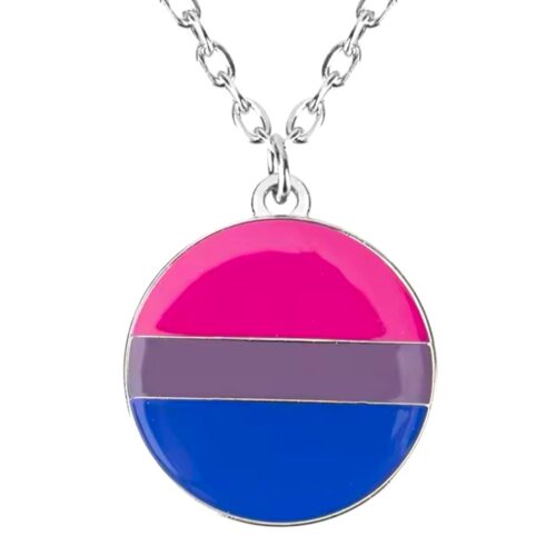 Necklace silver 'bisexual'