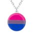 Necklace silver 'bisexual'