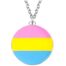 Necklace silver 'pansexual'