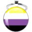 Keyring silver 'non-binary'