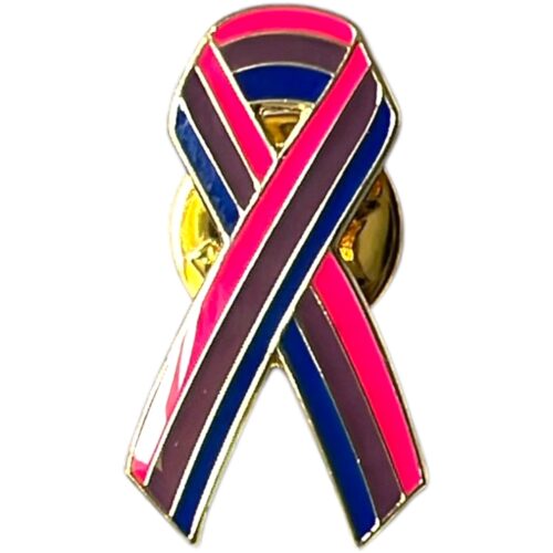 Pin ribbon 'bisexual'